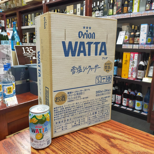 WATTA雪塩シークヮーサー 4度 350ml缶 ケース24本入り